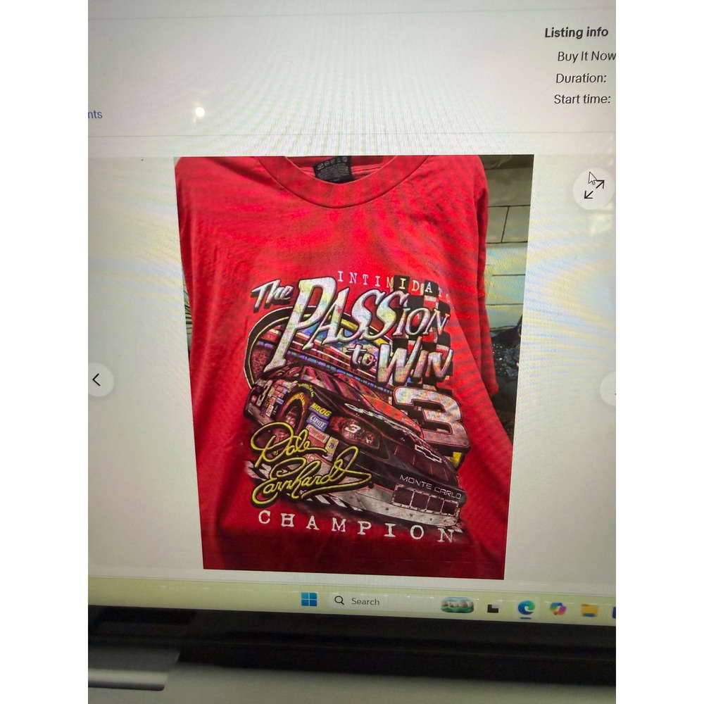 Chase Authentics Dale Earnhardt NASCAR T-Shirt Red The Intimidator Mens 2XL 2X